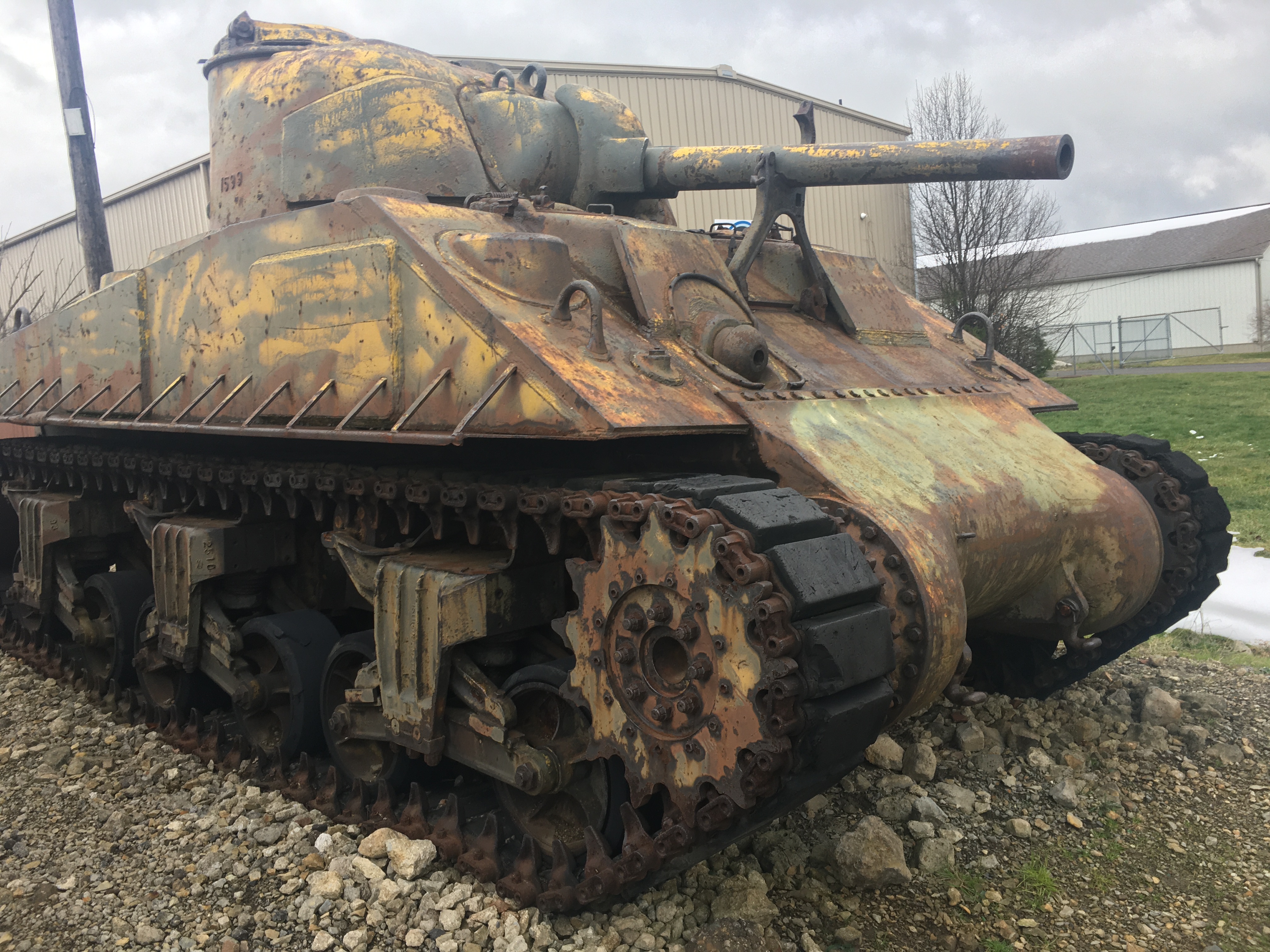 Sherman M3A4? Sam Winers yard in Akron Ohio.