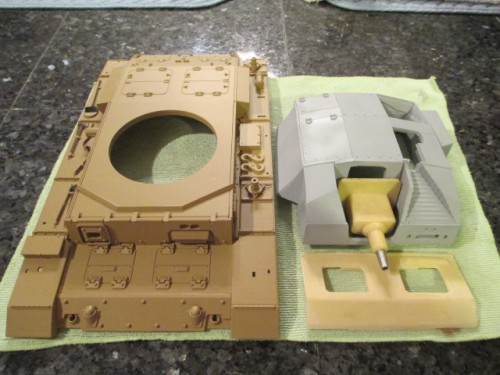 I can see that some work will be needed to carefully remove some of the tools and mounts but not as bad as if I used a  late Stug III upper deck.