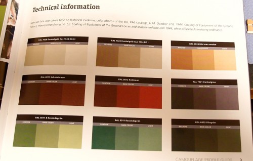 Colour variations for camo