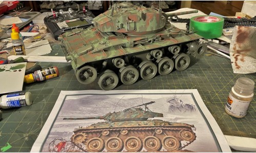 RC 1/16 M-24 Chaffee light tank- Dien Bien Phu 1954 - Build