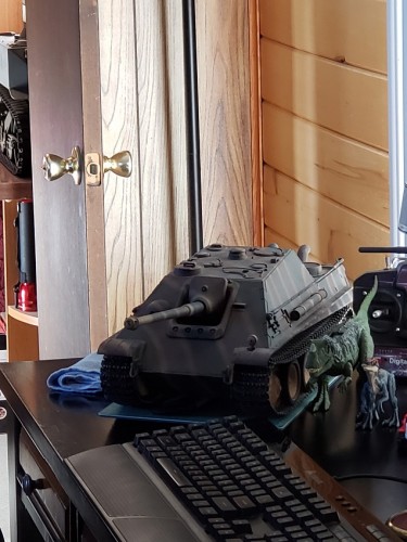 Jagdpanther lurking ...Last major parts assembly was ordered for it from Forgebear this week..jpg