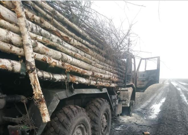 Improvised Russian truck armor