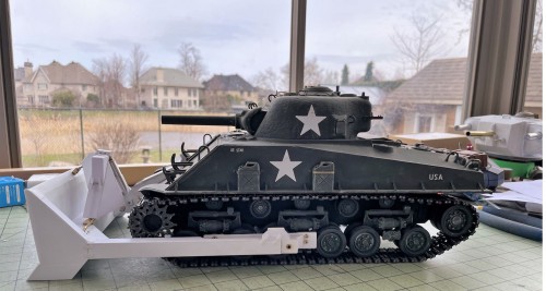 RC 1/16 Sherman T31 Demolition tank - Build