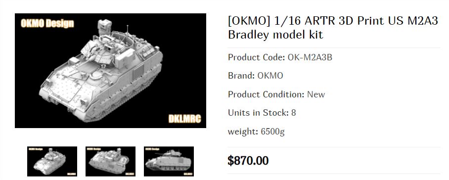 Okmo DKLM 1/16 RC M2A3 Bradley