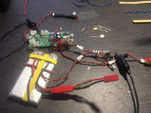 HL circuit board being revised to operate recoil gun on VS tanks.