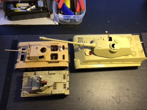 King Tiger, Panzer III, PanzerII. A small sample of 1/35 Tanks in my collection. The Panzer II has a Ultra Micro radio setup because that is all that will fit in there.