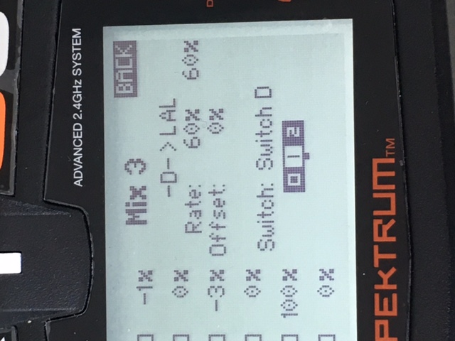 This mix gives me toggle switch throttle F\R with center off. (D =SPDT)  with variable speed set from 1-99 in both directions.