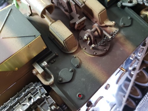 Molded on light is hard to reach due to the tow shackle bolt being soldered on ...or something I could not budge....jpg
