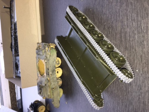 Certainly different than any Tamiya model. Road wheels and <br />sprockets\idlers all very different the way the are attached on the hull. Works good just have to pay attention to the instructions