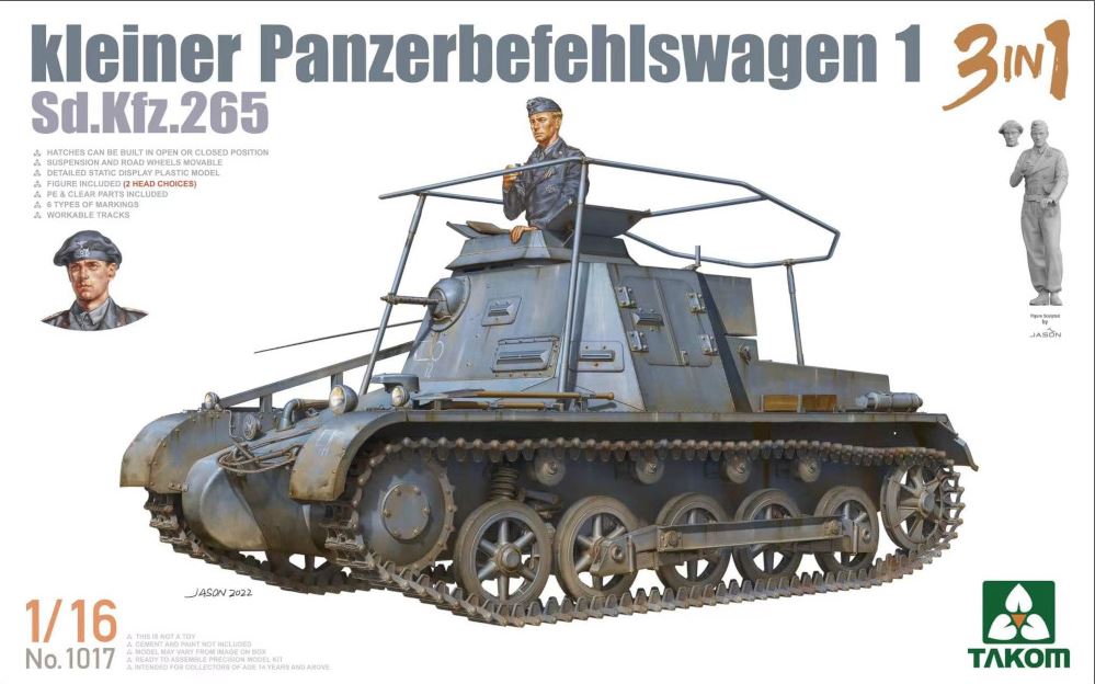 Takom 1017 1/16 Kleiner Panzerbefehlswagen I Sd.Kfz.265