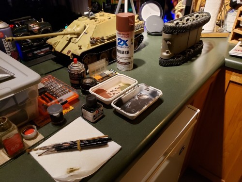Adjustments and weathering on the Sherman.jpg