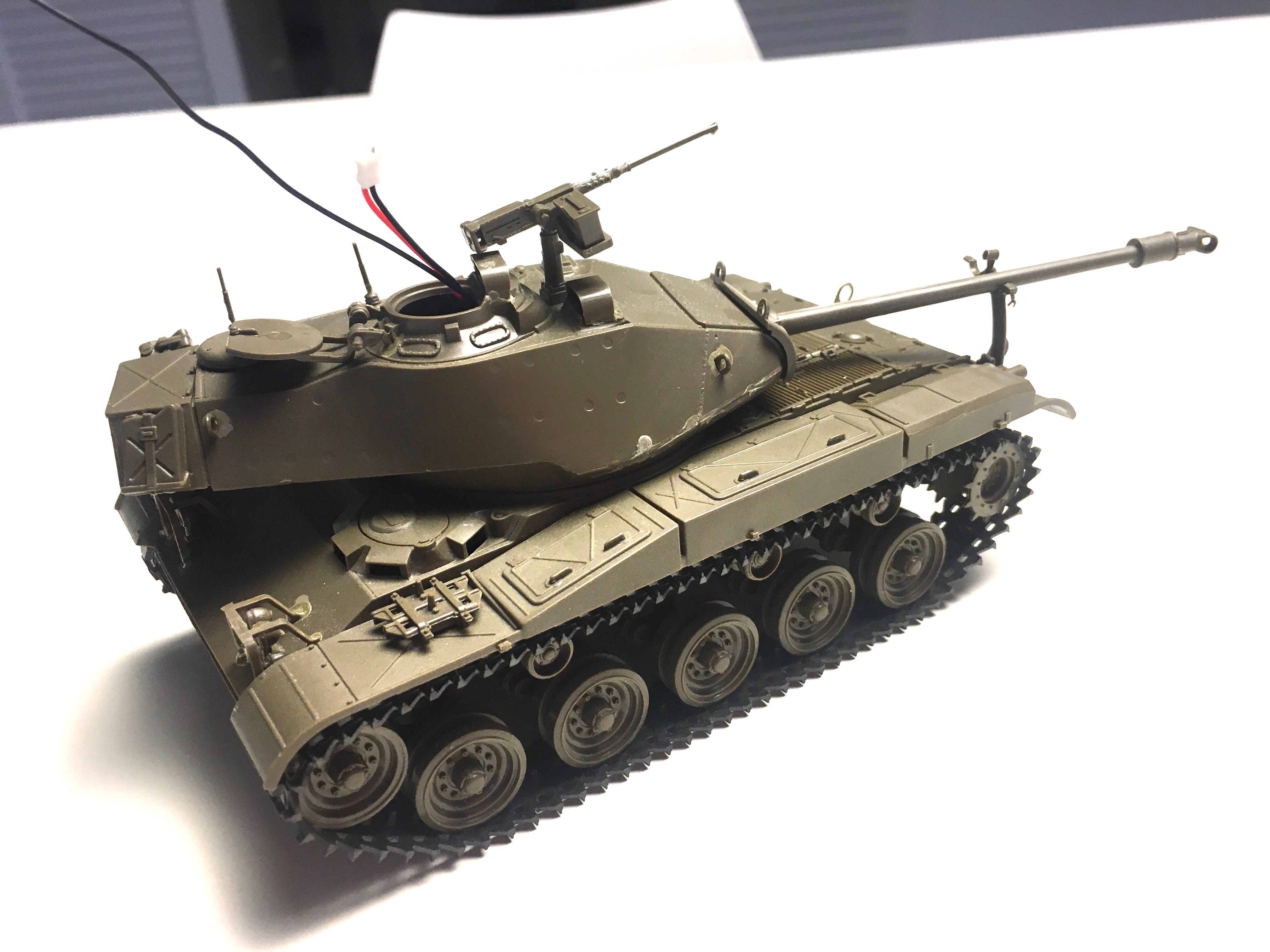 This is a motorized remote control version of the Tamiya M41 Walker Bulldog.