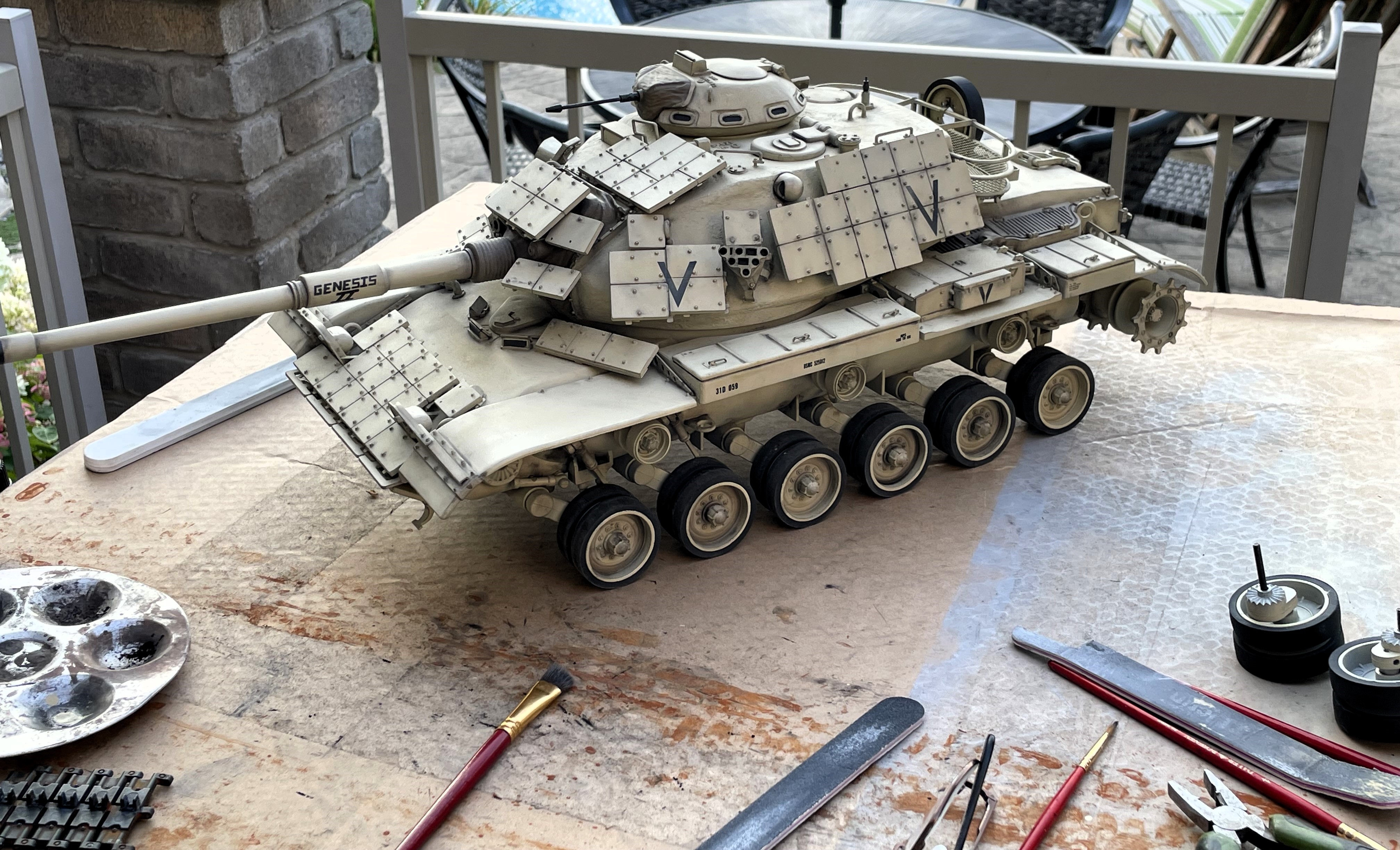 1/16 RC USMC M-60A1 US tank with ERA - Build