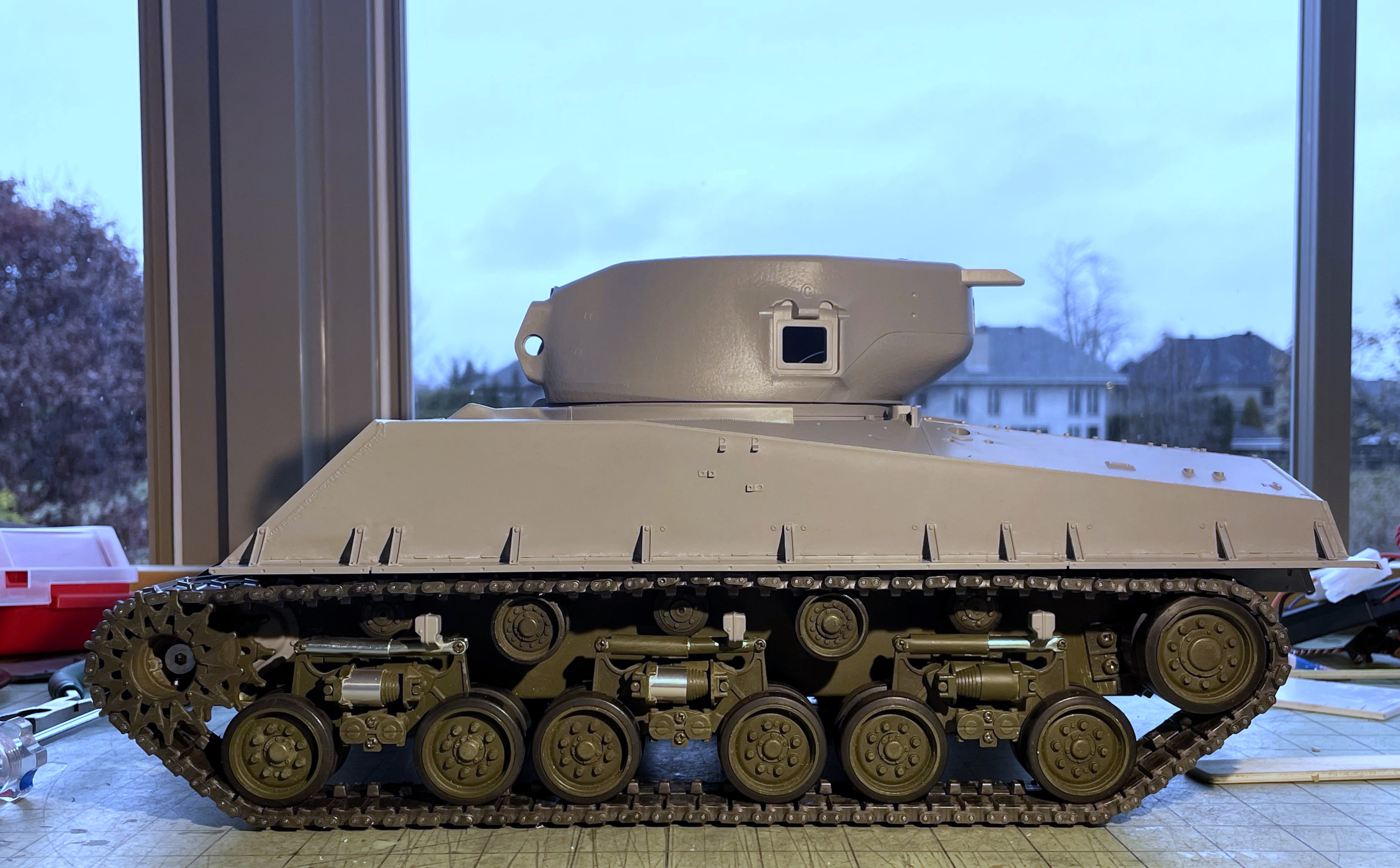 1/16 RC M4A3E8 Korean war - Restoring Tamiya M4 with Takom kit - build