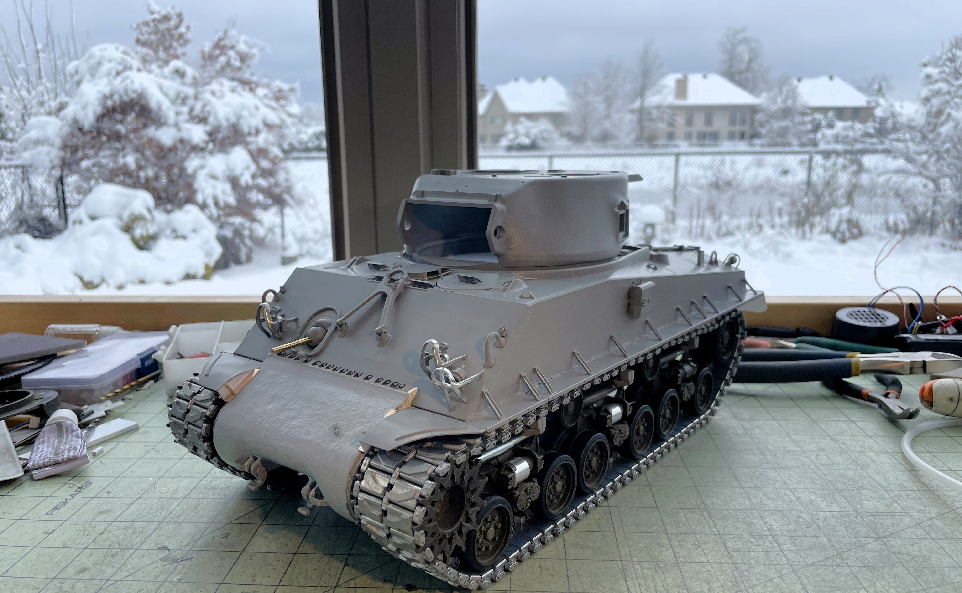 1/16 RC M4A3E8 Korean war - Restoring Tamiya M4 with Takom kit - build