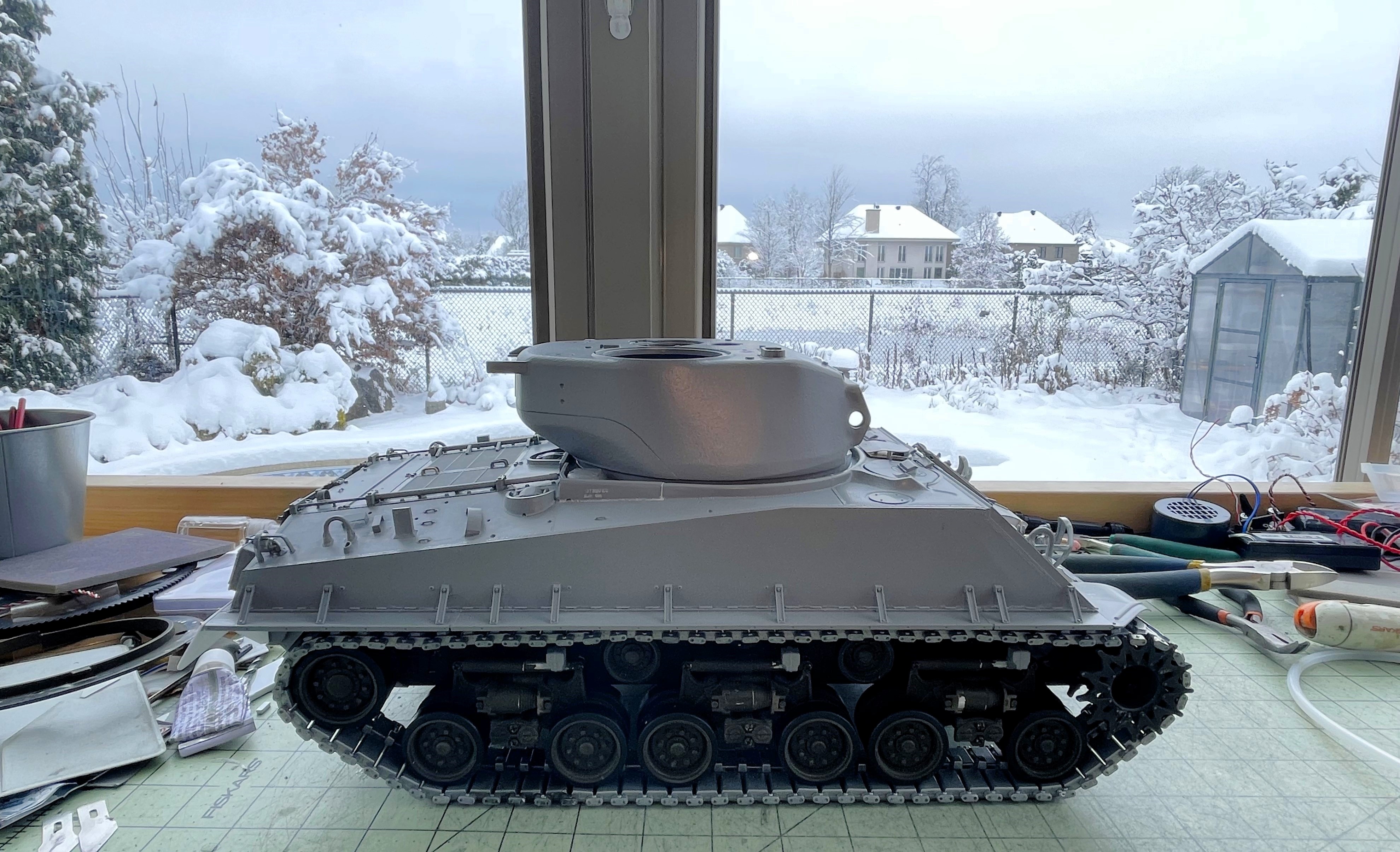 1/16 RC M4A3E8 Korean war - Restoring Tamiya M4 with Takom kit - build