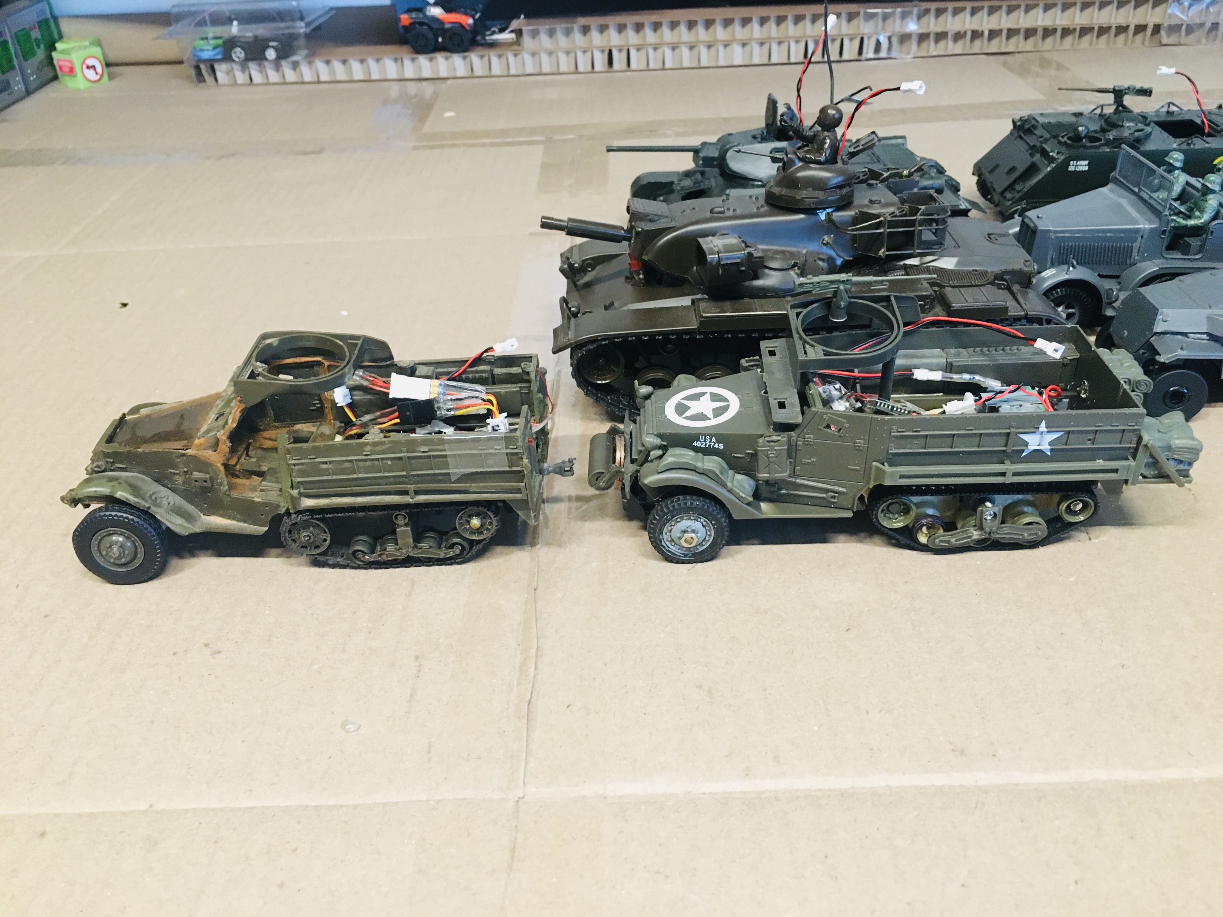 One on the right is the Testers HT. Is not as scale as the Tamiya but I like it all the same.