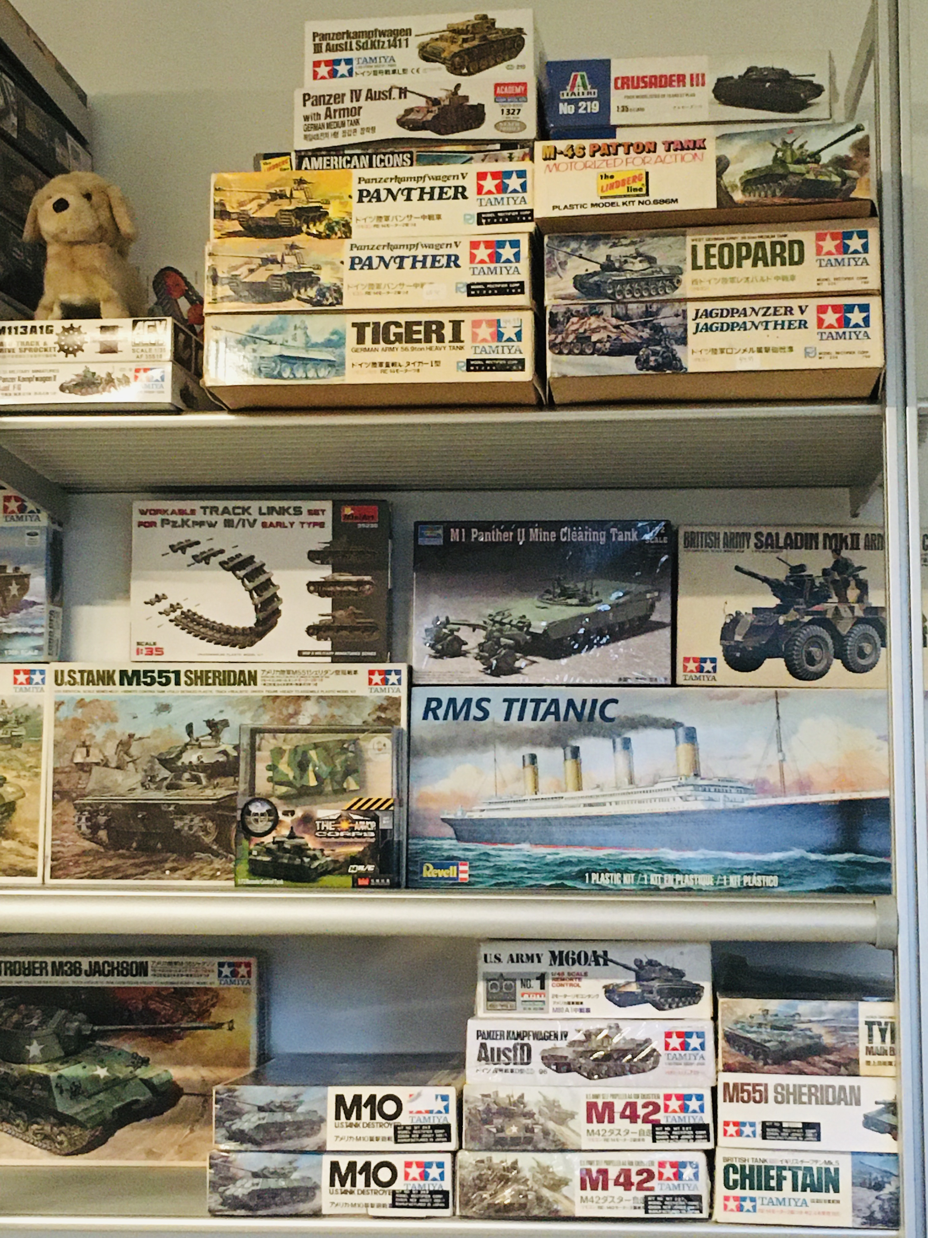 15 or so Remote Control Tank models in waiting here.