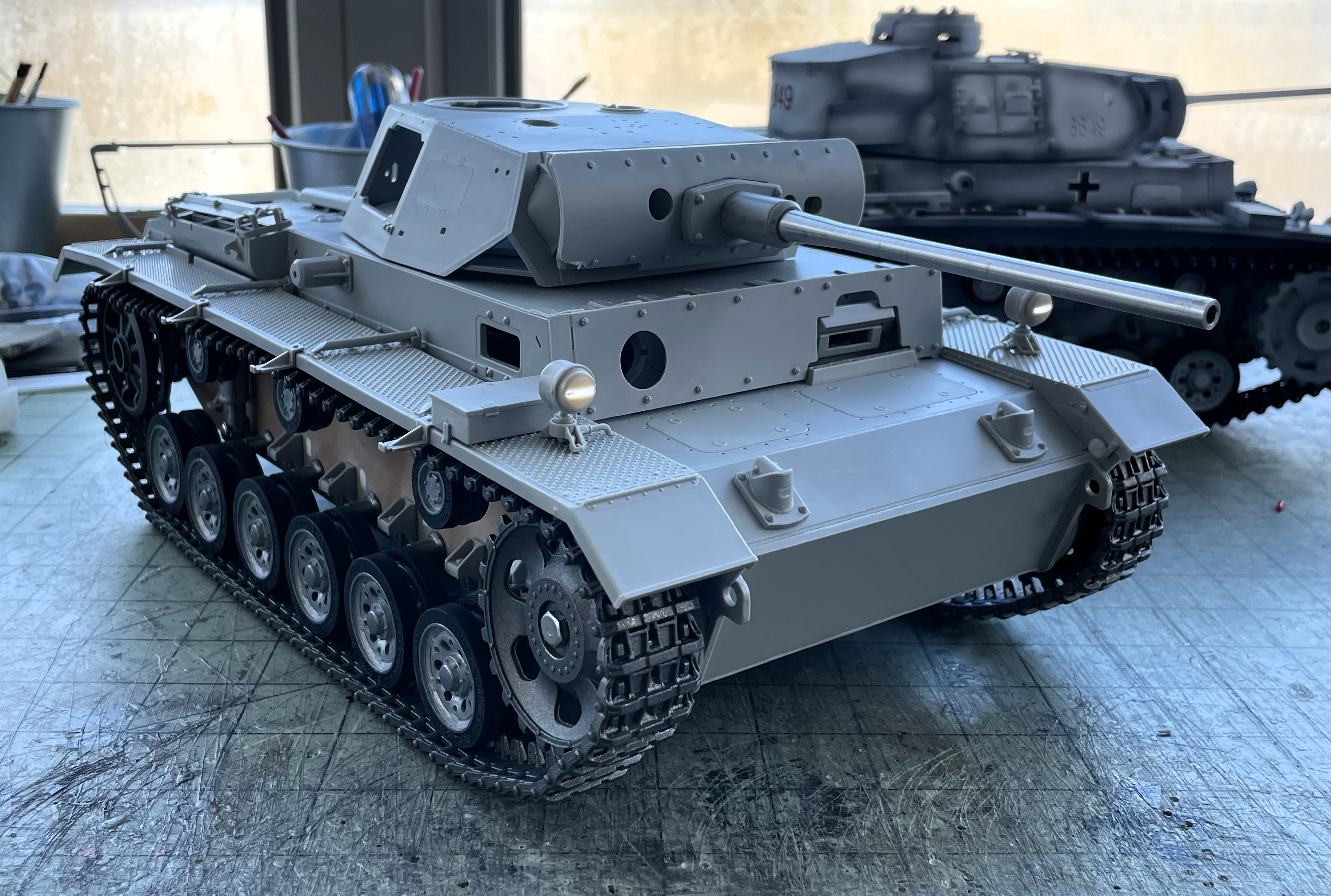 1/16 PzKpfw III Ausf M - Trumpeter/Heller kit with Taigen hull integration - Build
