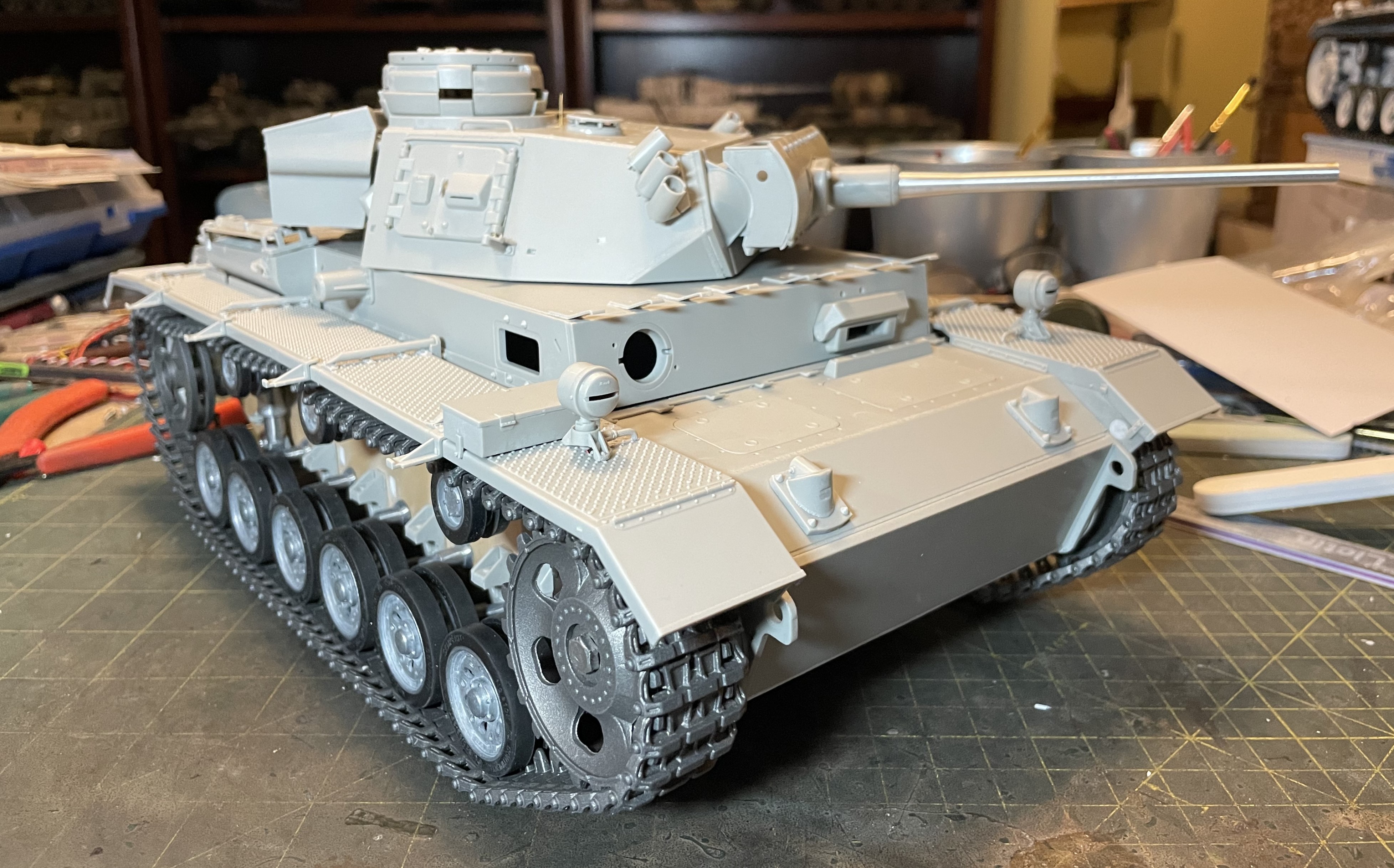 1/16 PzKpfw III Ausf M - Trumpeter/Heller kit with Taigen hull integration - Build