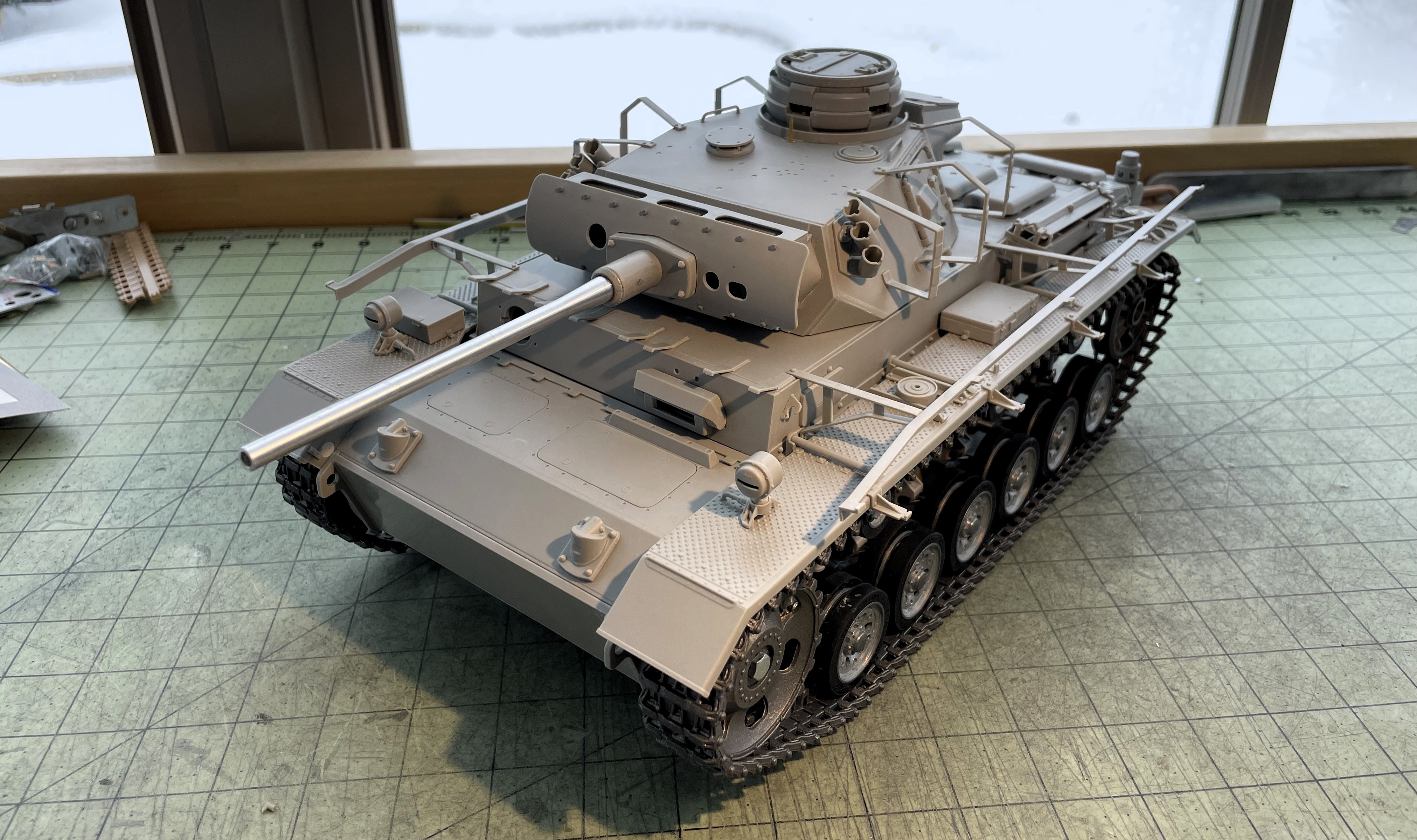 1/16 PzKpfw III Ausf M - Trumpeter/Heller kit with Taigen hull integration - Build