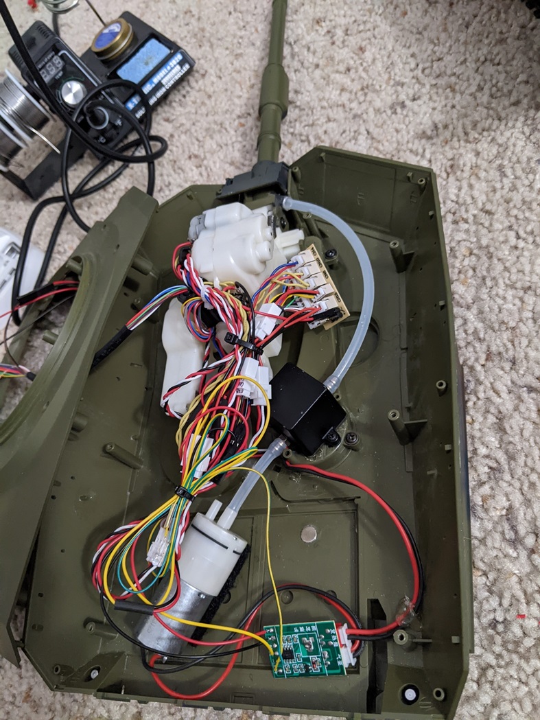 Wiring and attachment to the top turret