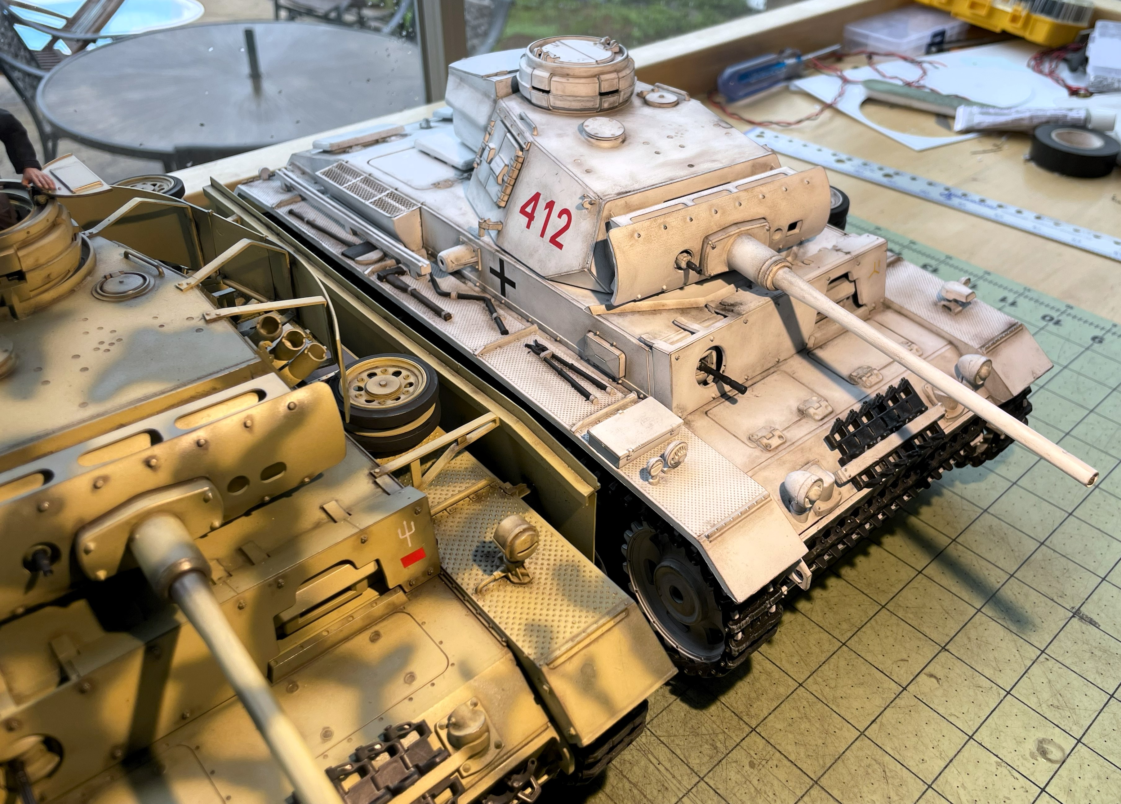 1/16 PzKpfw III Ausf M - Trumpeter/Heller kit with Taigen hull integration - Build