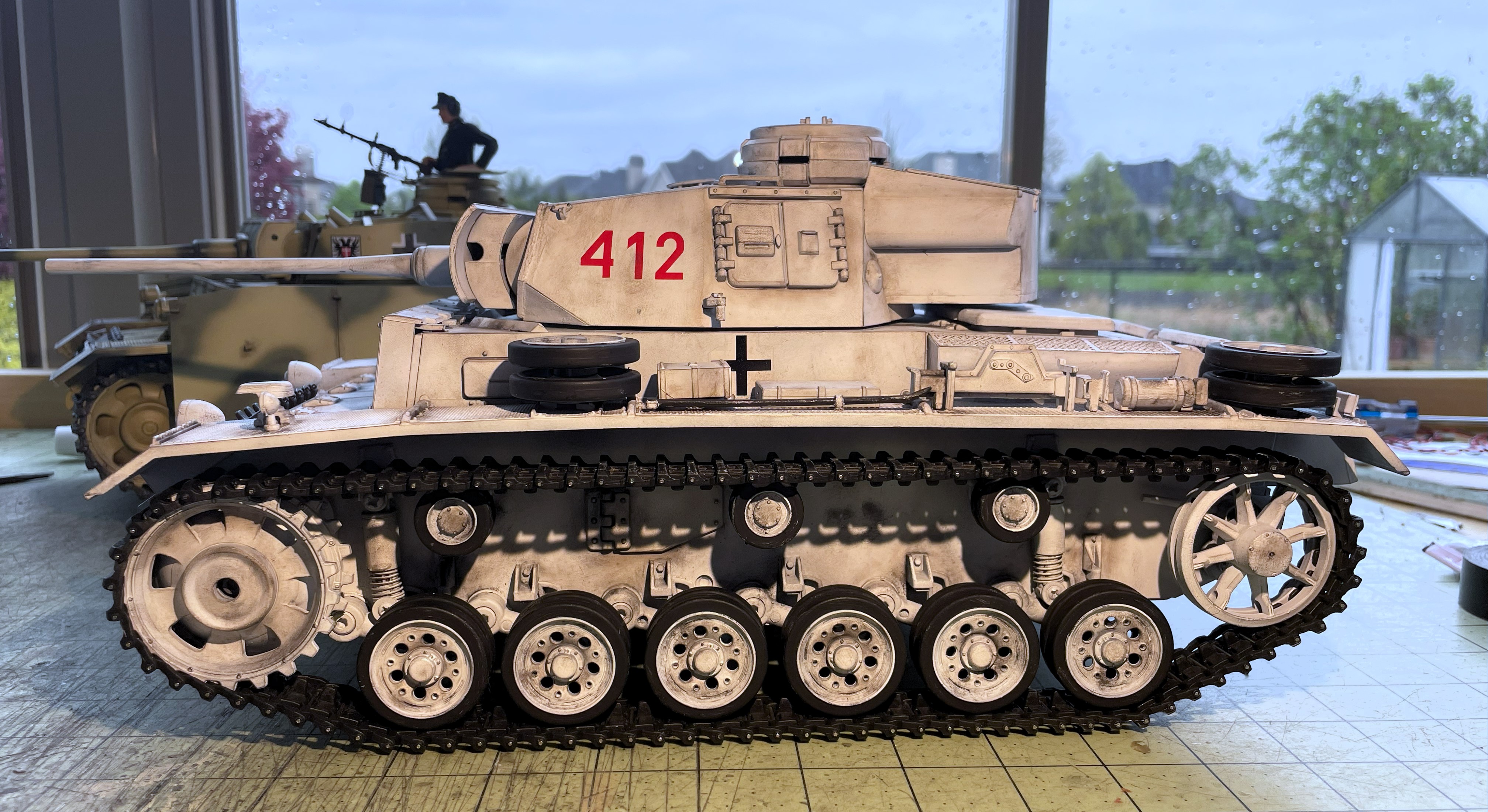 1/16 PzKpfw III Ausf M - Trumpeter/Heller kit with Taigen hull integration - Build