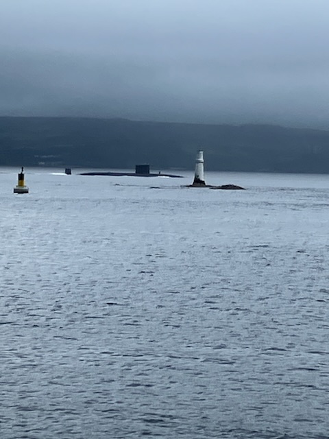 And because I was in the right place at the right time, some modern warfare, sailing past the Gantocks.