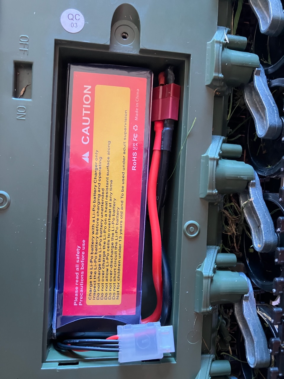 Plenty of room for a big battery.