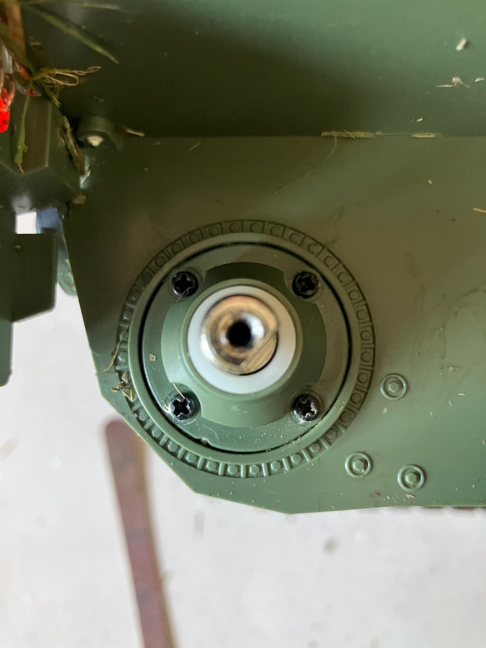 Nice surprise. Plastic support bearing.