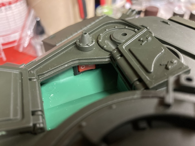 The small red on/off switch