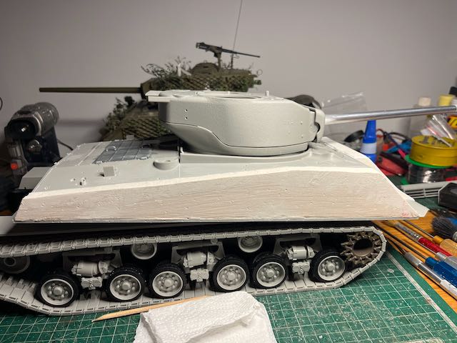 RC 1/16 Sherman M4A3E8 with concrete armour