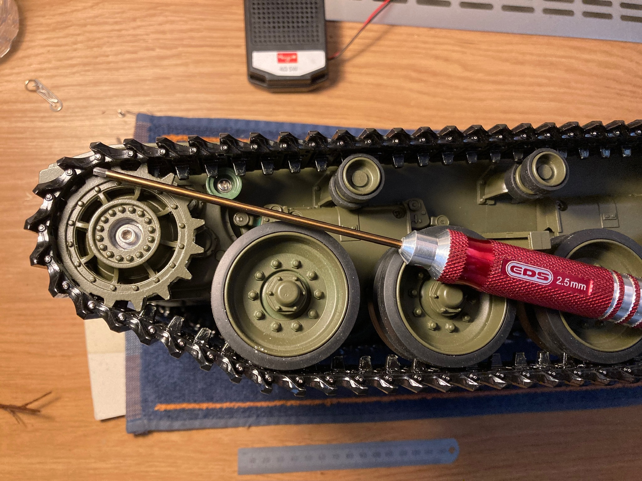 Cap head screws used to secure the drive sprockets.