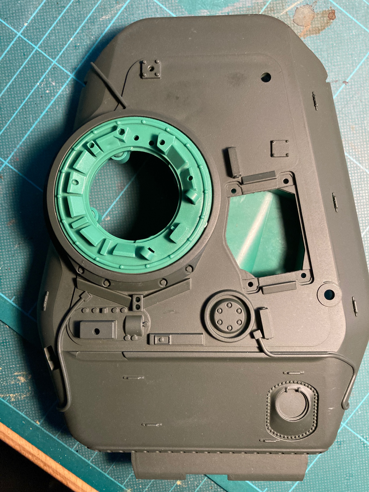 Top view of the turning cupola base.