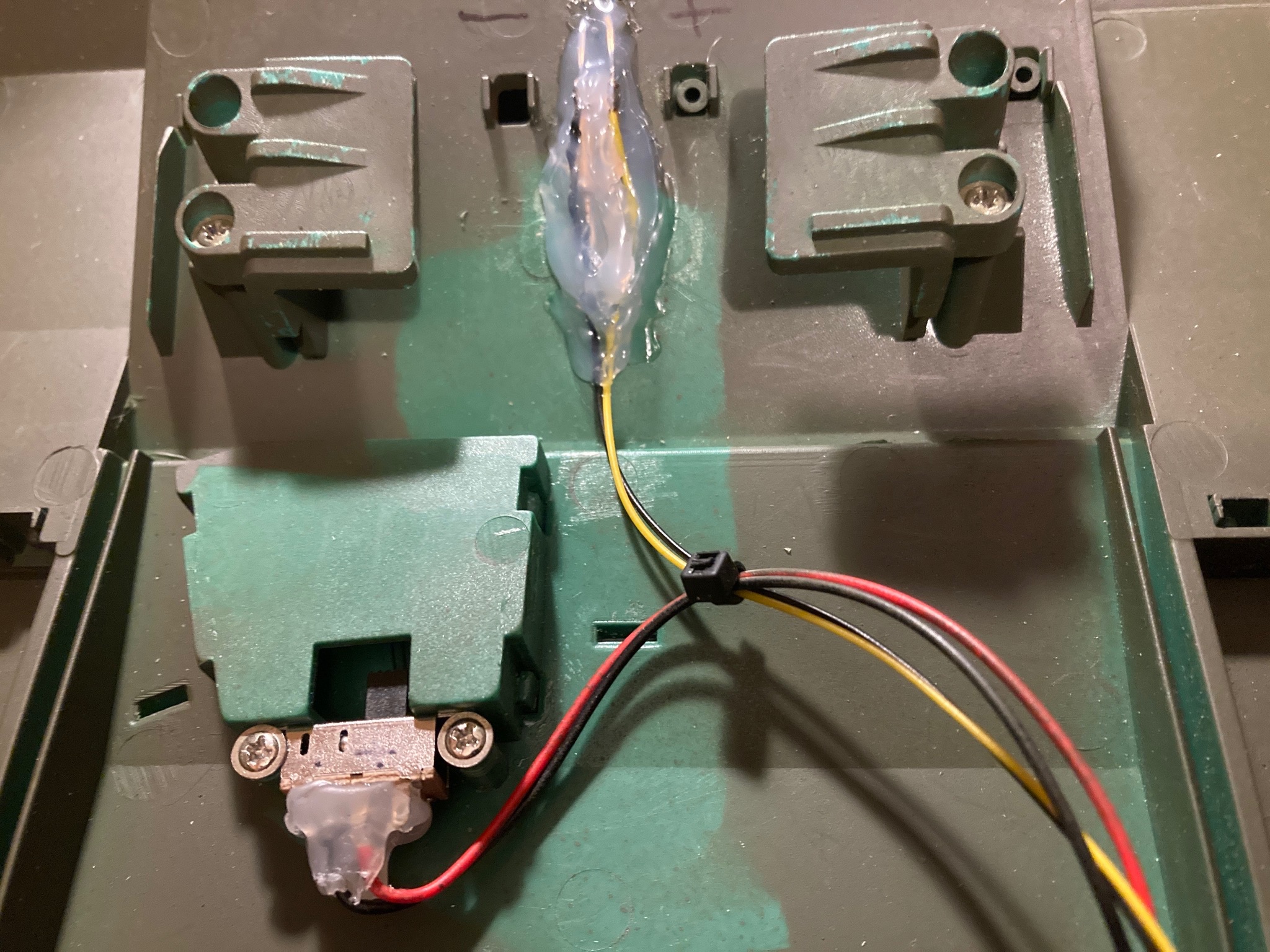 Nicely insulated and secured with hot melt.