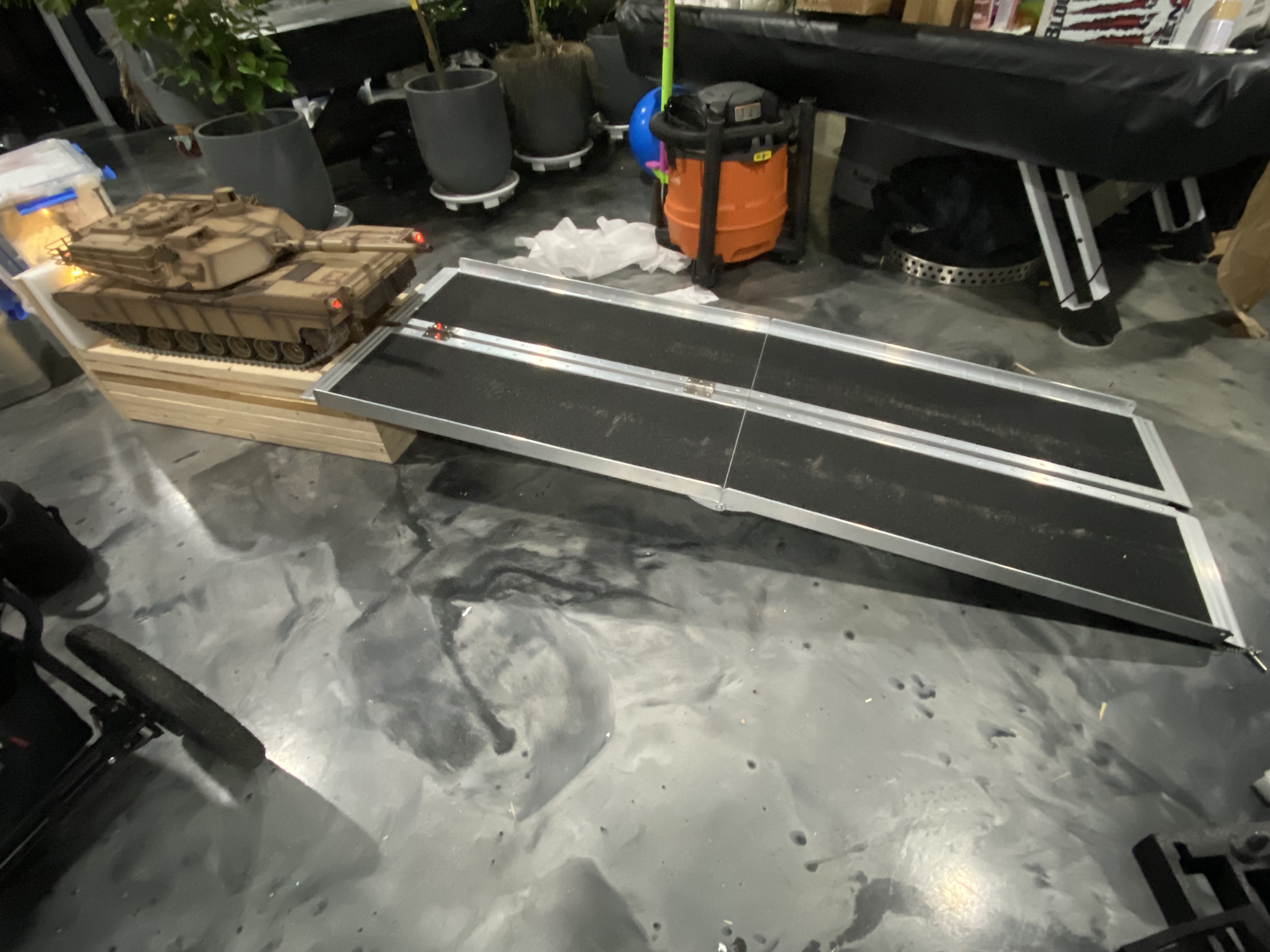 7 foot ramp leading up to my blocks I built