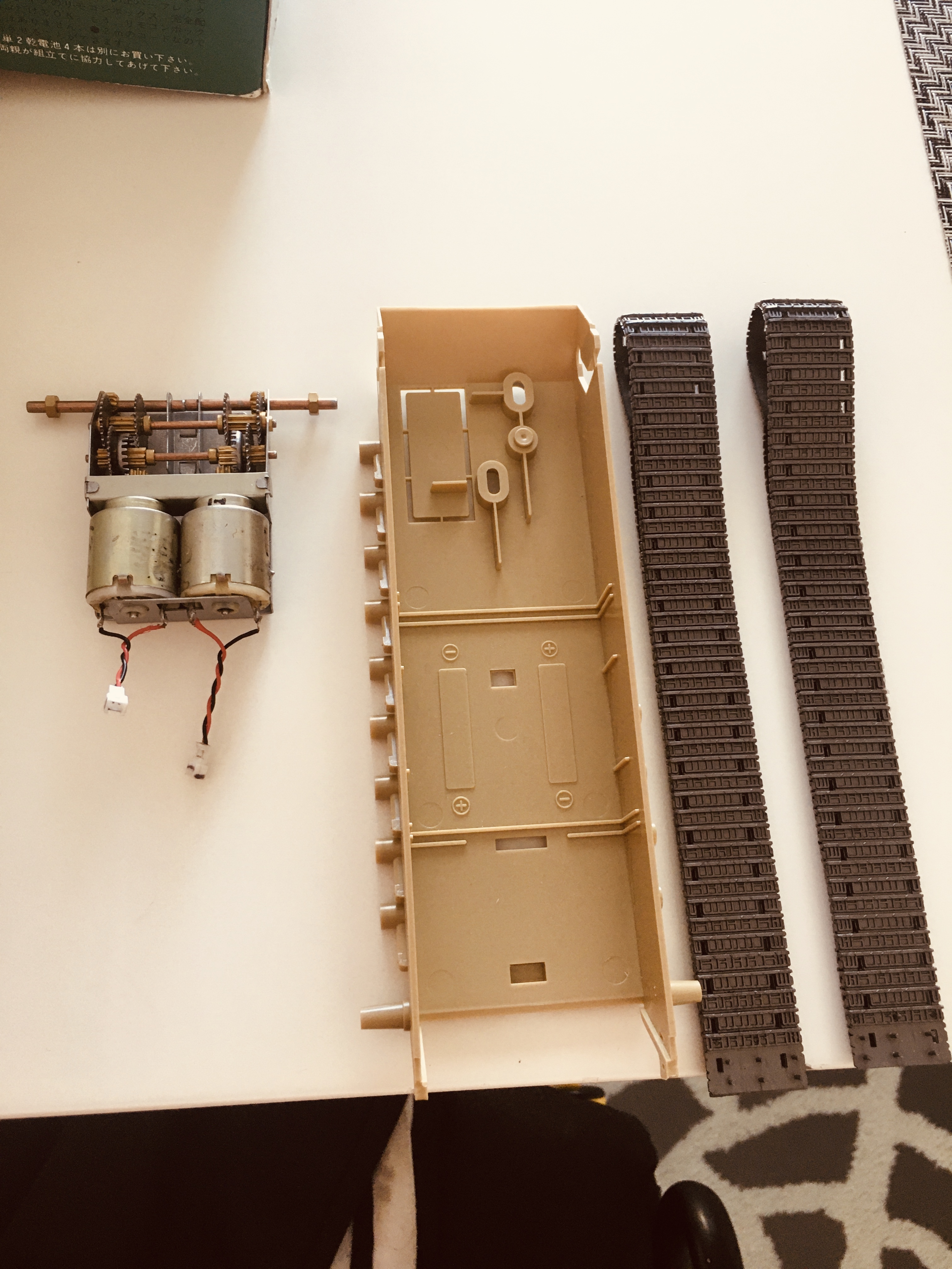This dual motor GB from a Nichimo Tiger II kit is going to be used in a Tamiya Panther.