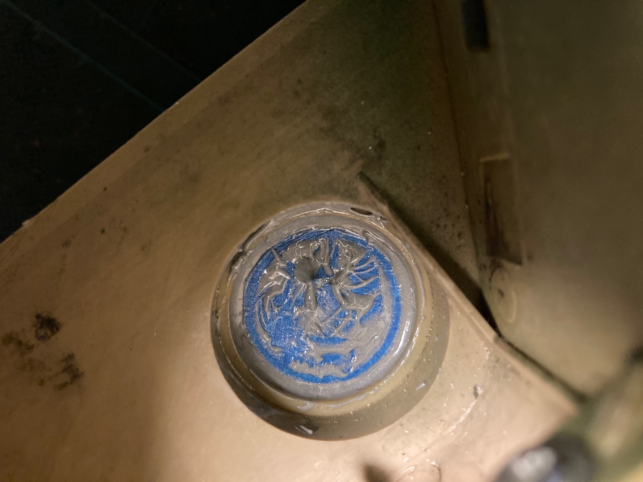 Inside hub masked to cover bearing.