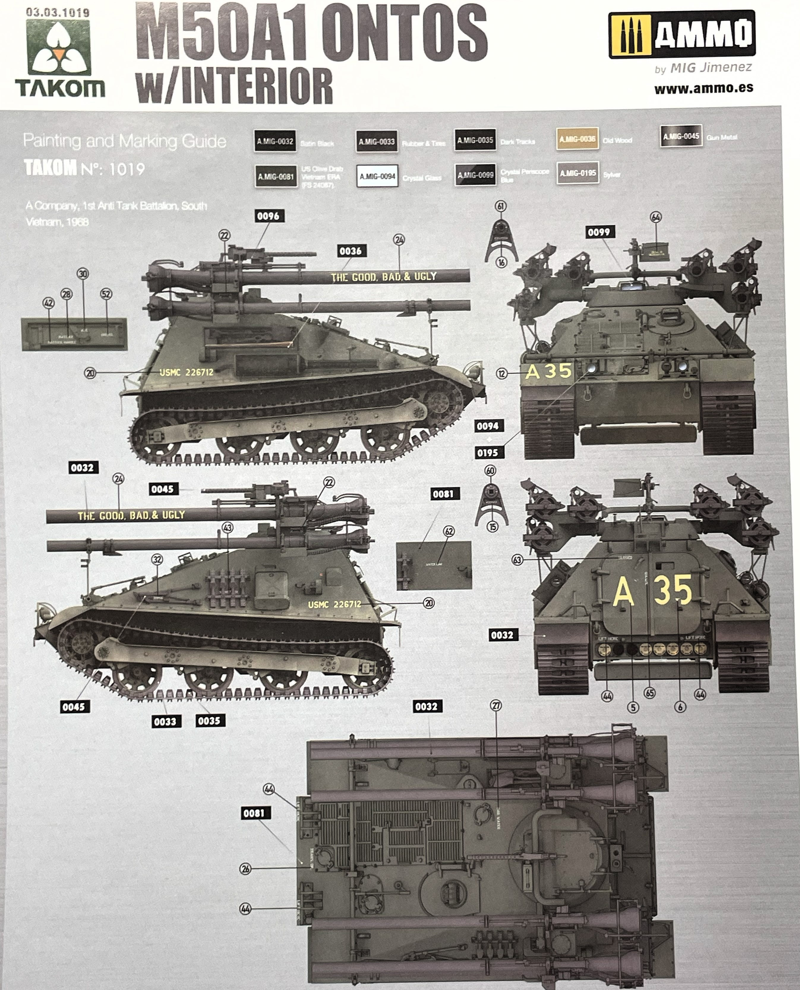 1/16 RC M-50A1 Ontos - Converting the Takom kit to RC - Build