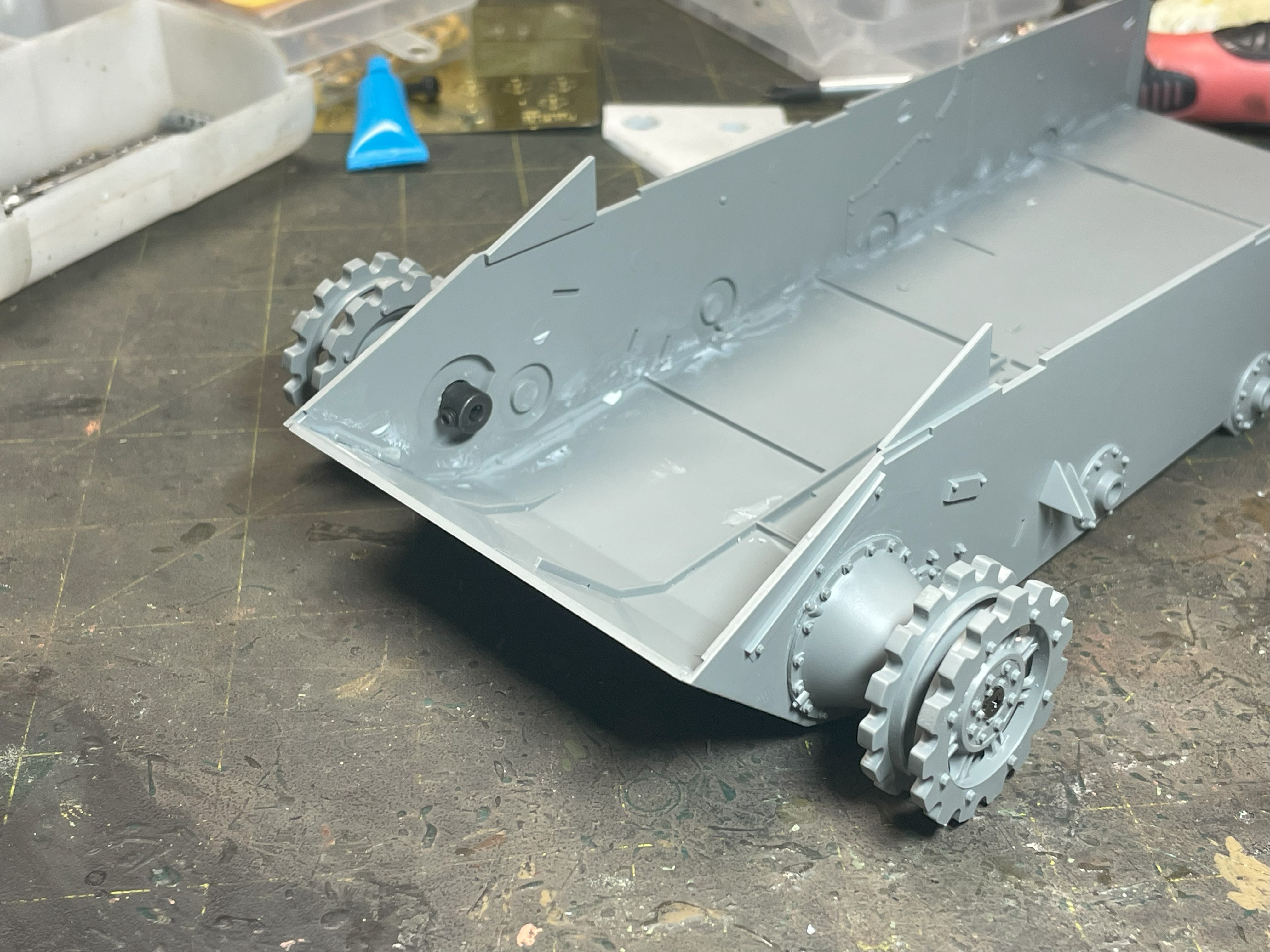 1/16 RC M-50A1 Ontos - Converting the Takom kit to RC - Build