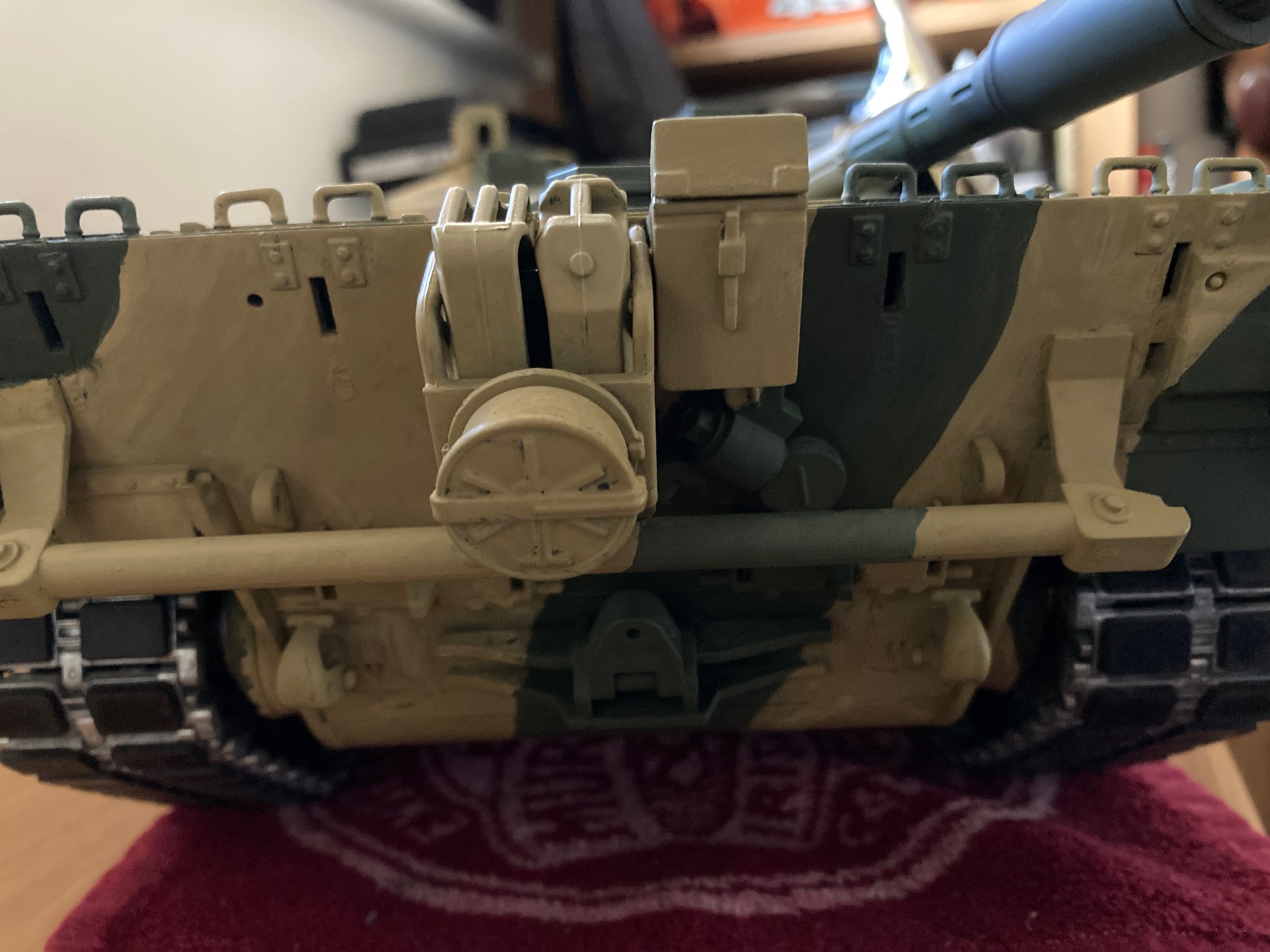 Mounting slots for tank brackets need filling.
