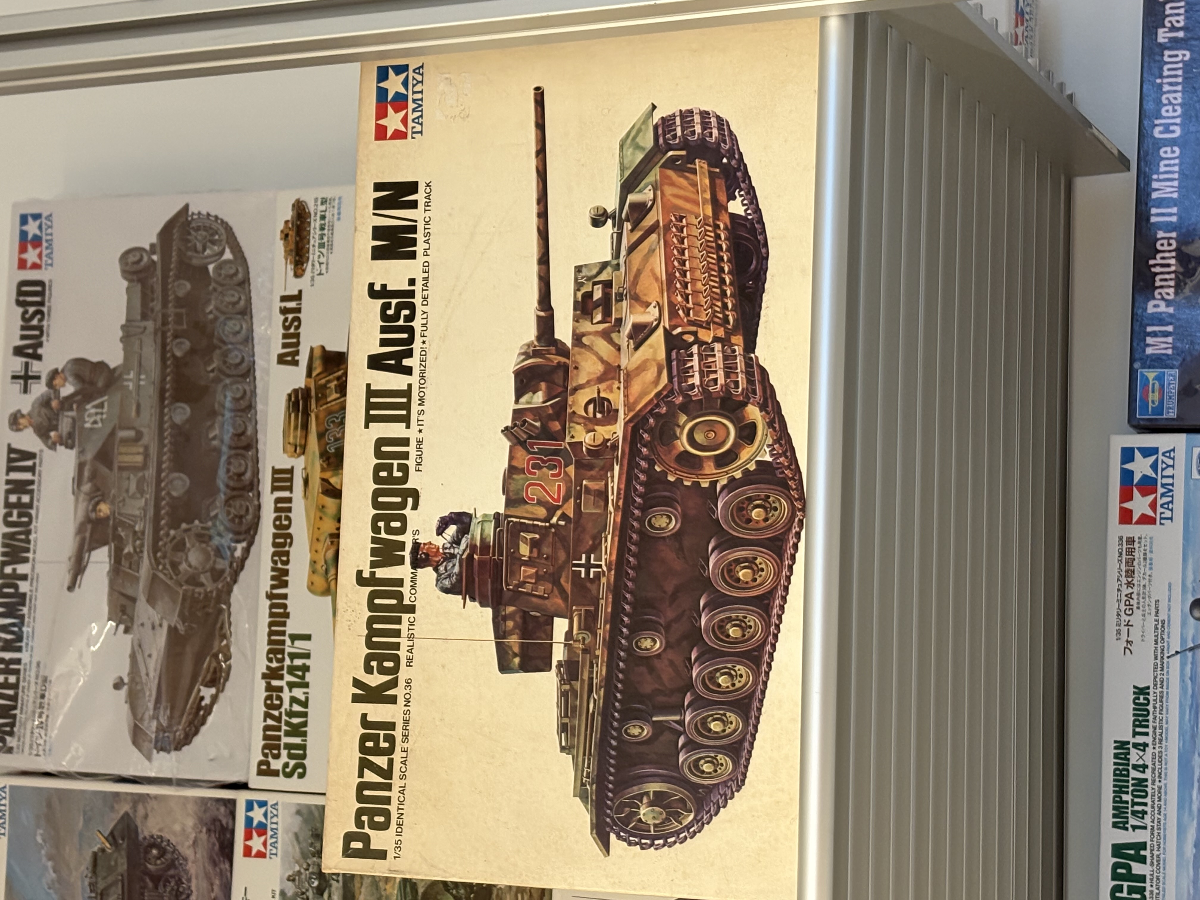 This is my favorite Panzer III. This one is motorized. That means a single motor that has a on\off switch. I have the dual motor gearbox it needs to be R\C.
