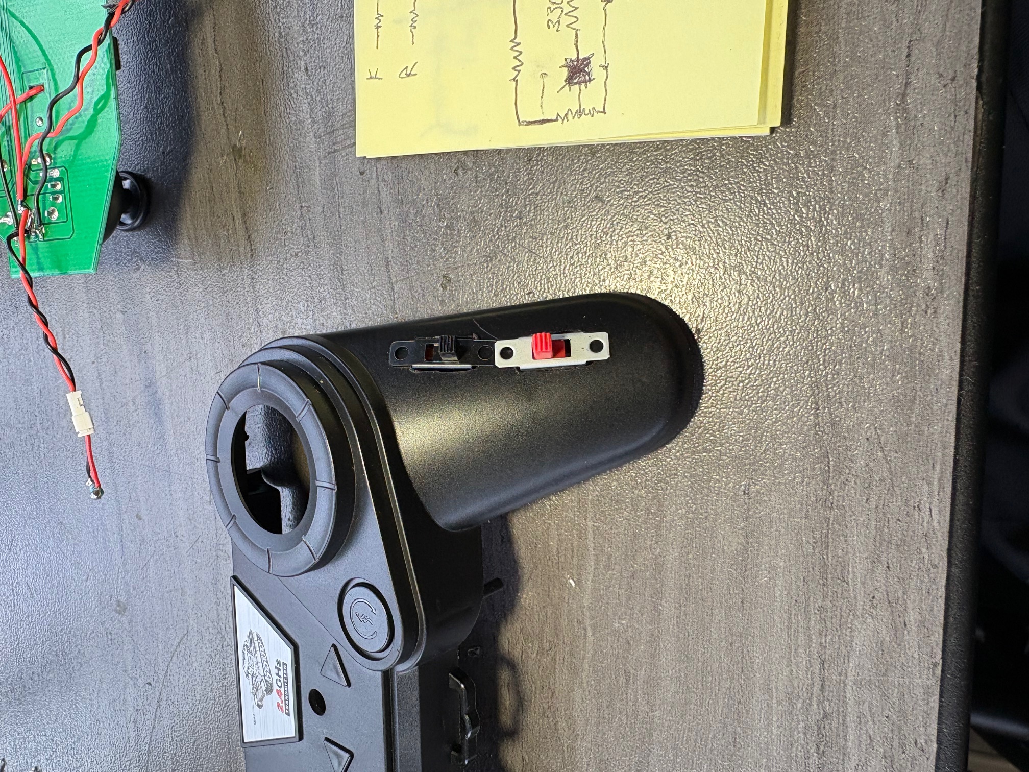 Not much room in there so this is the only place for additional switches,