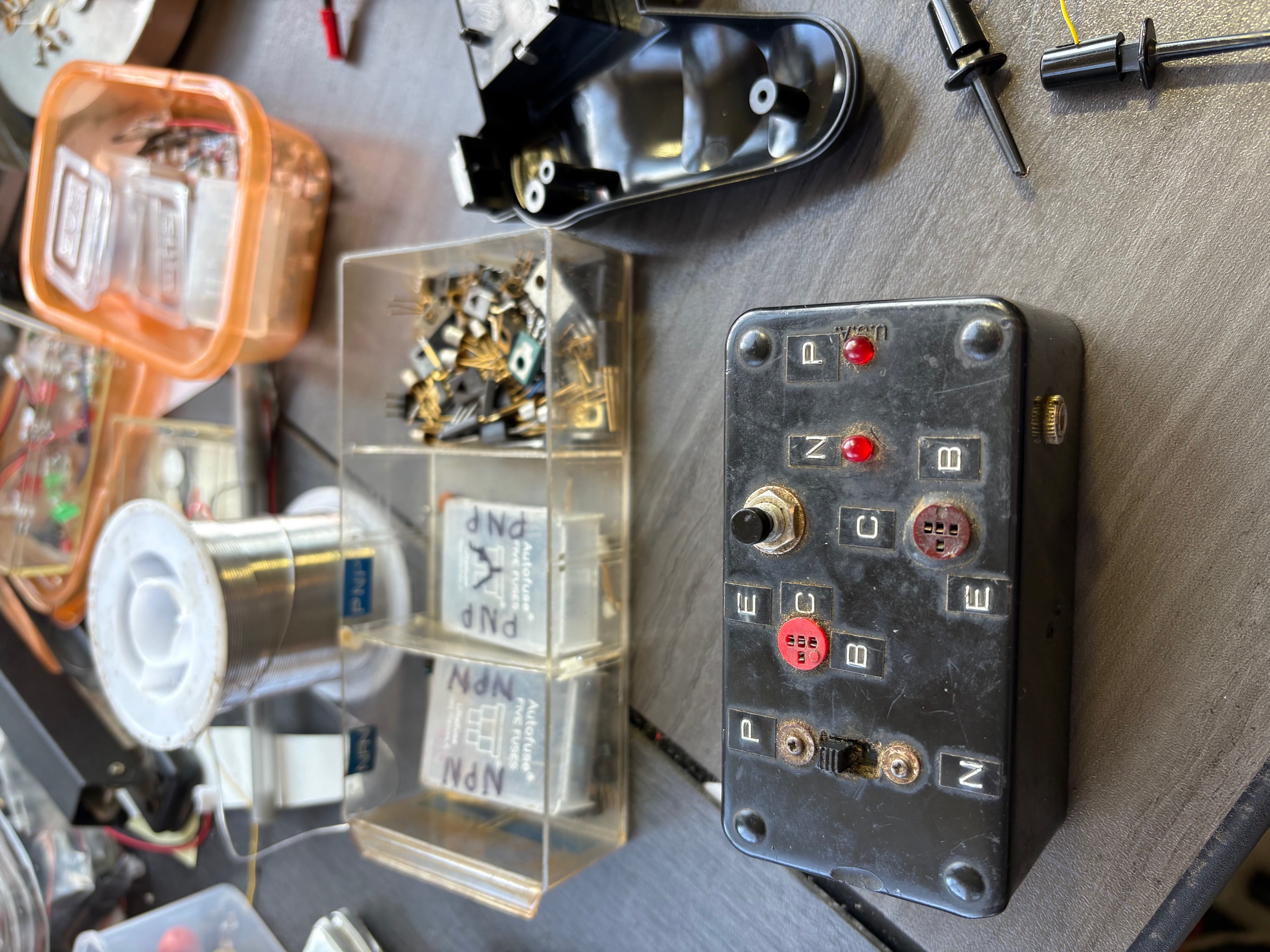 I built this thing in 1979. (46 years ago) Black box and everything in it was made in the USA. (USA molding is on the right near the &quot;P&quot; LED. Still works good and has been well used and has been updated to 2s 350mAH lipo for years of power with no battery worries.