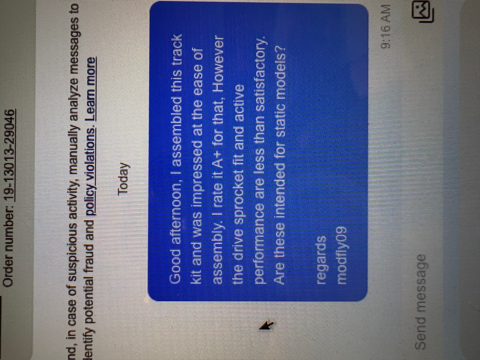 Well see what his reply is.....