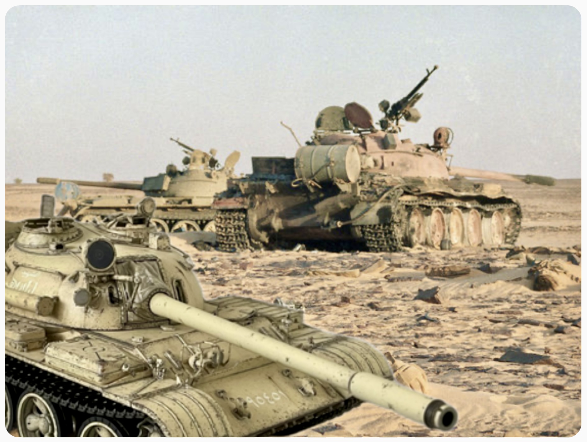 T-55’s in the desert