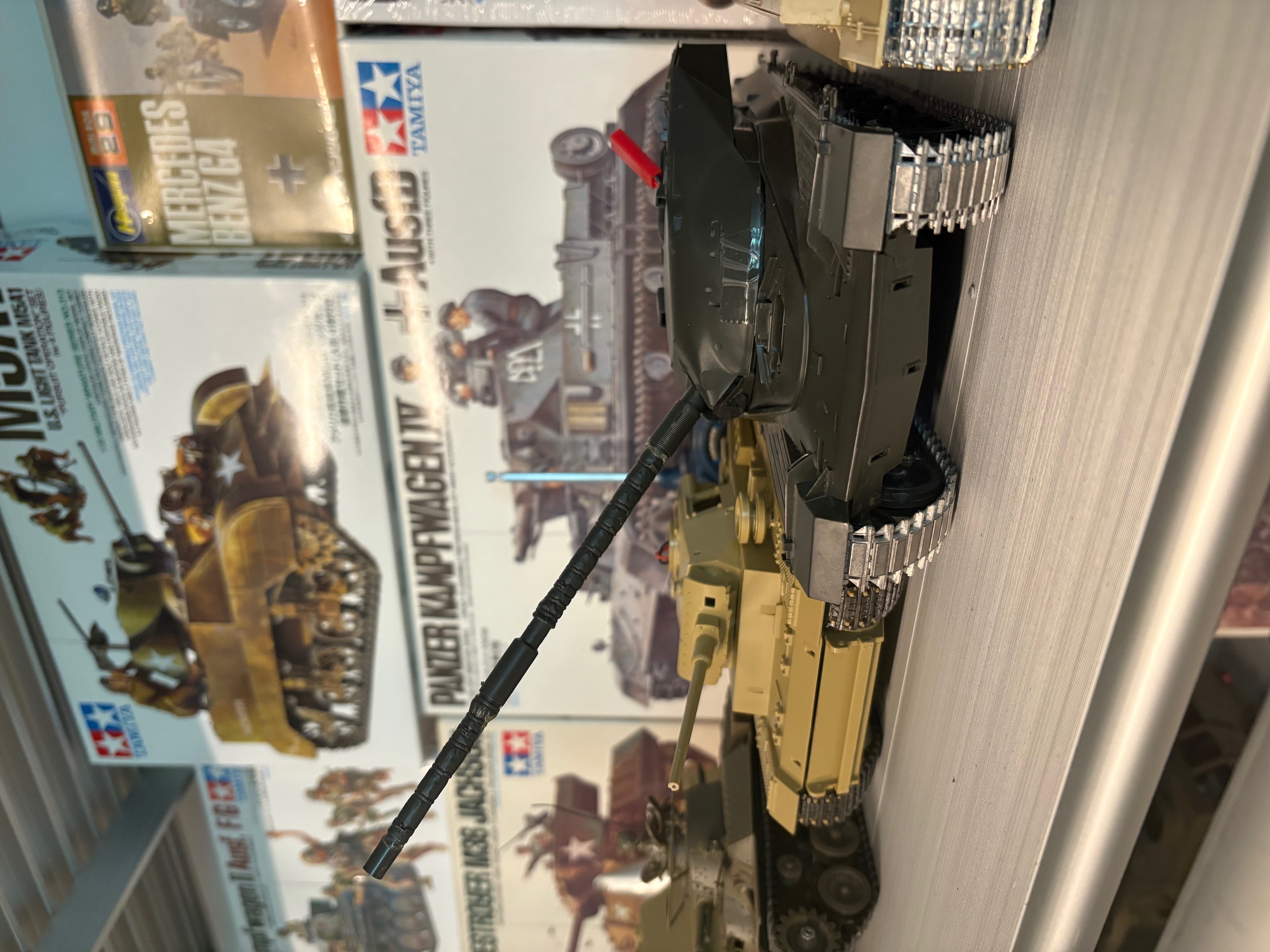 This one has Friulmodel metal tracks which work excellant and fit the stock sprockets perfecxtly.