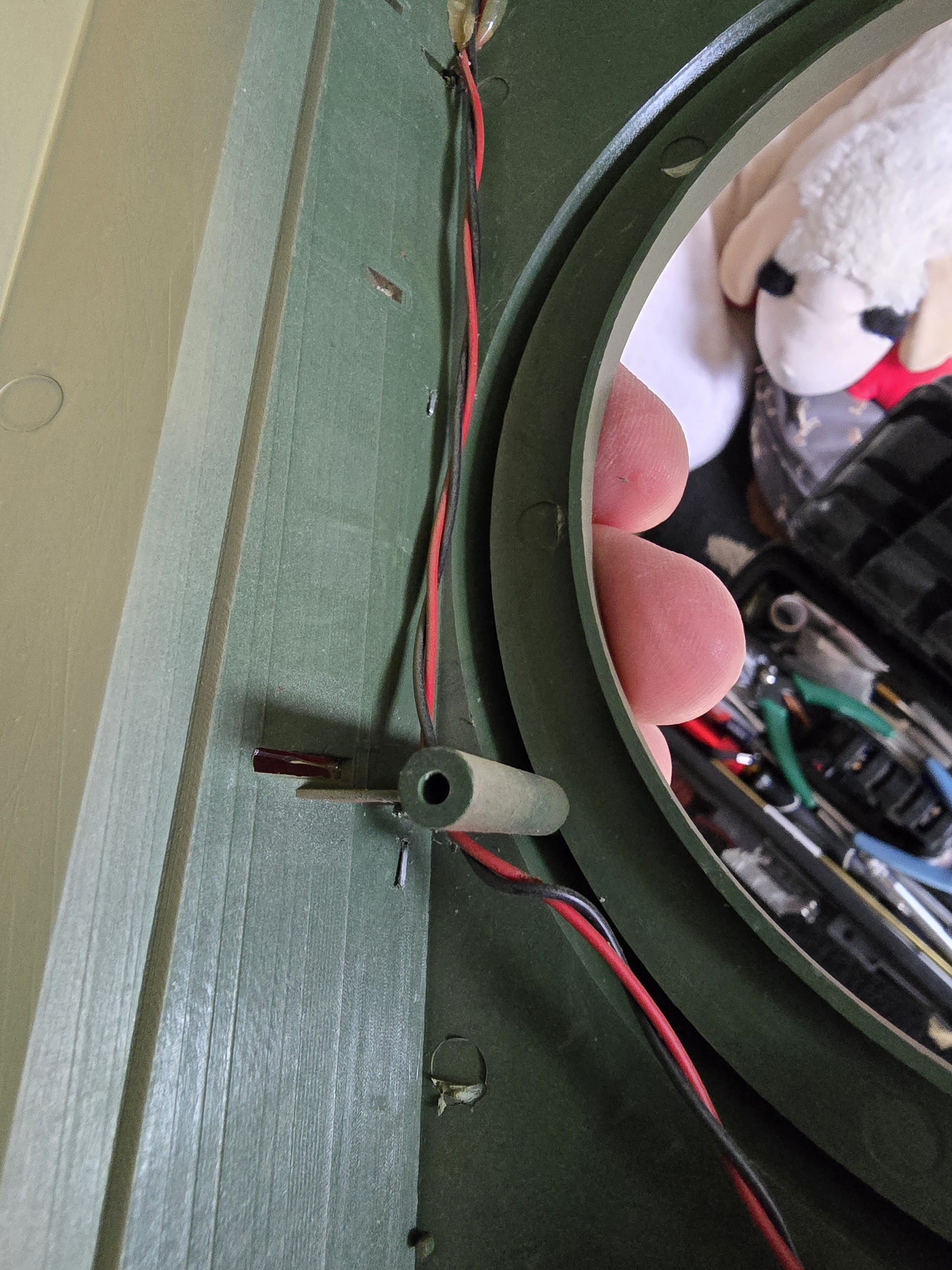 Pins folded over on the inside of the Upper