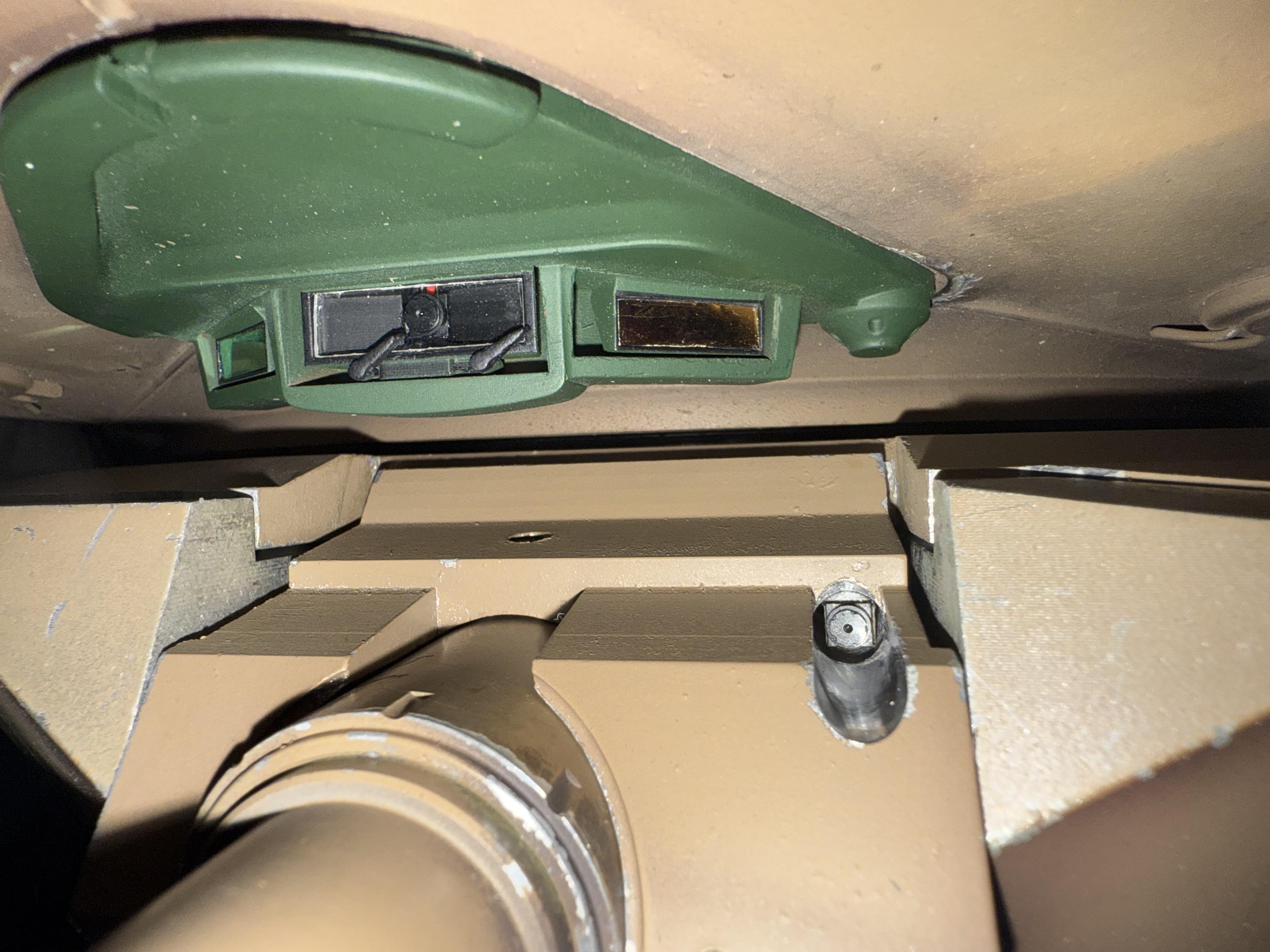 Here you can see the drivers periscope camera and the auxiliary gunners camera